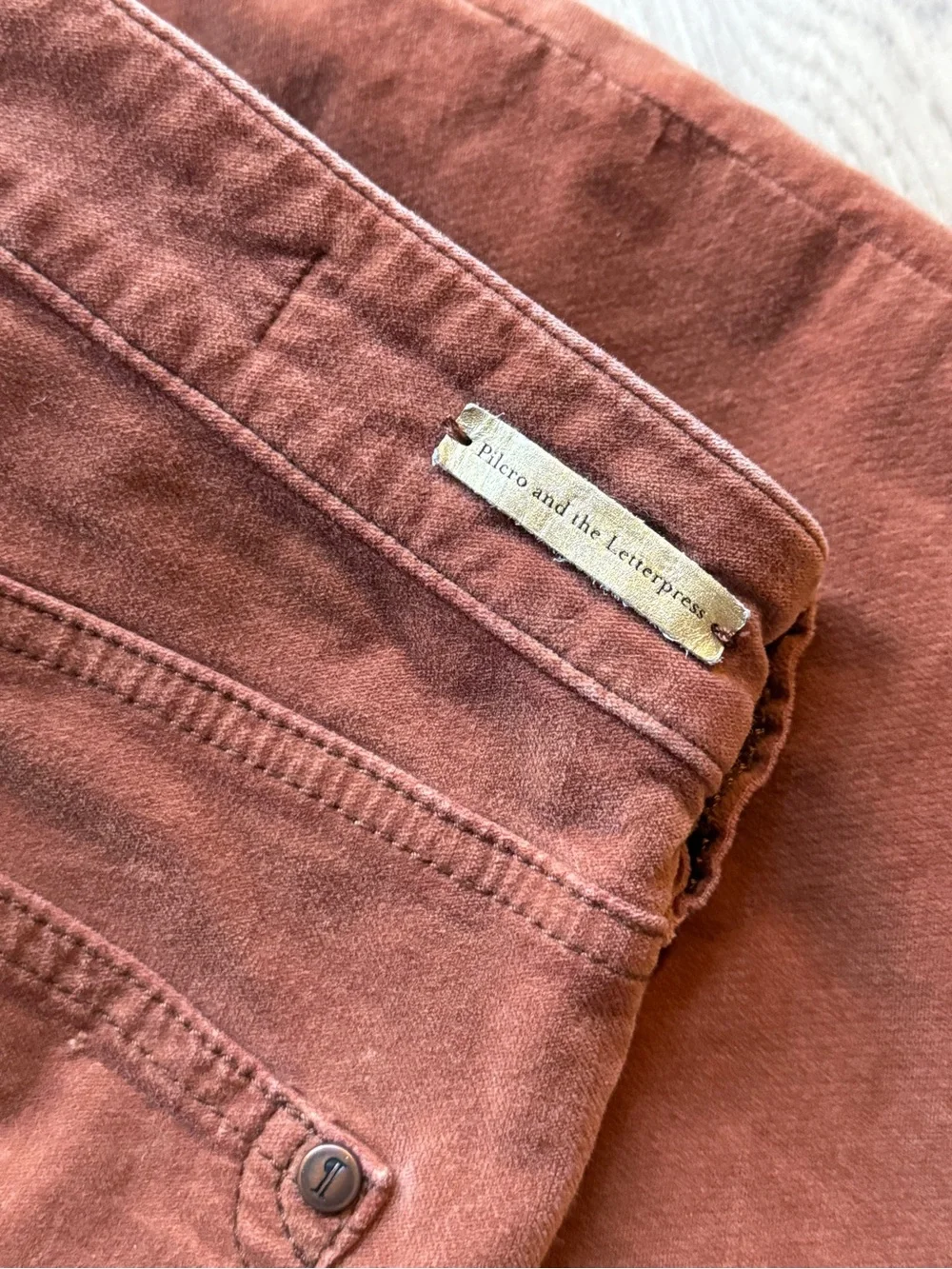 Pilcro and the Letterpress women’s script skinny corduroy pants size 26